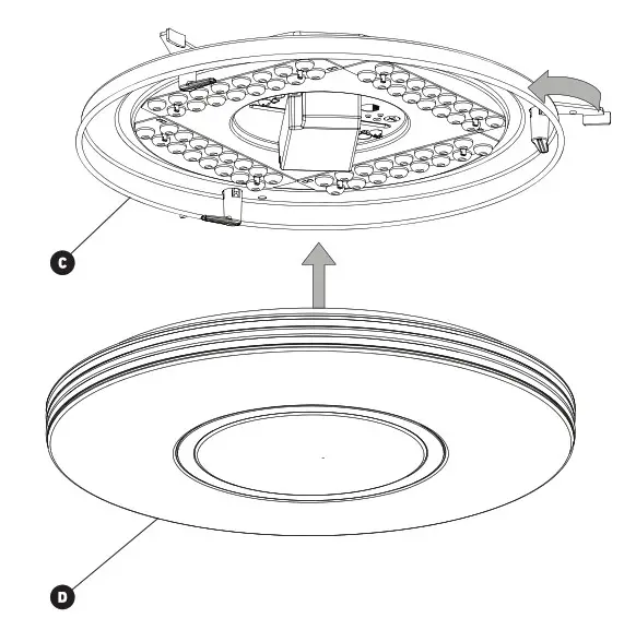 artika FM-HOC-C LED Ceiling Light Fixture- Step 6