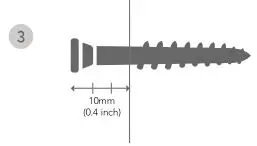 nixplay W10G-03 WiFi Digital Photo Frame Instruction Manual - Screw