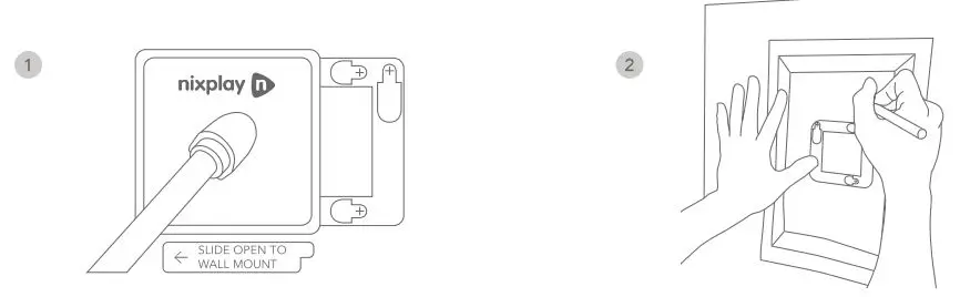 nixplay W10G-03 WiFi Digital Photo Frame Instruction Manual - Wall mounting your Frame
