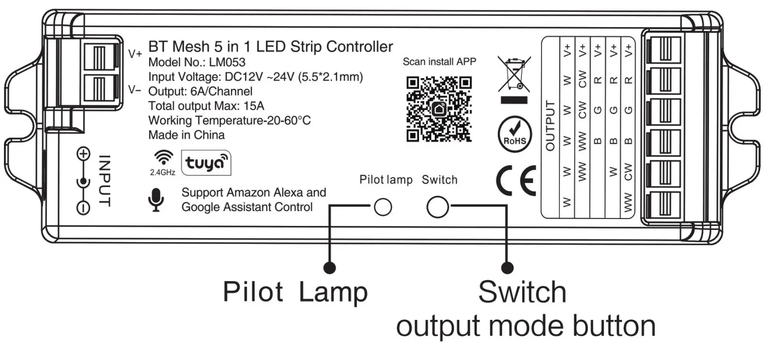 tuya LM053 Bluetooth Mesh 5 in 1 LED Controller