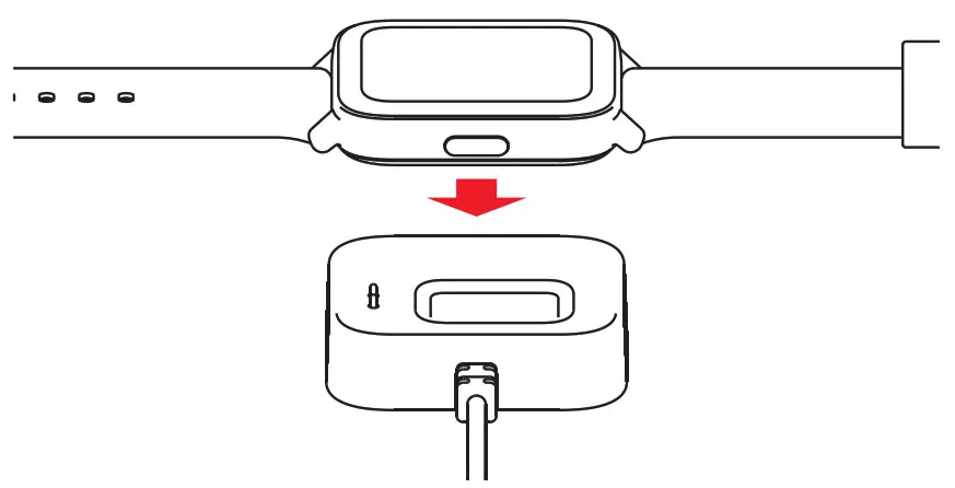 Srichpk P36D HERO BAND III Color Screen Fitness Tracker- Charging diagram