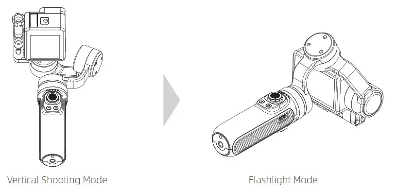 INKEE Falcon Handheld Action Camera Gimbal Stablizer- Flashlight Mode