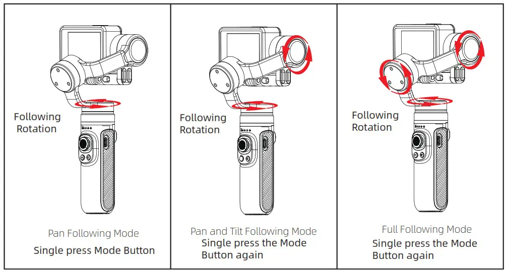 INKEE Falcon Handheld Action Camera Gimbal Stablizer- Following Mode