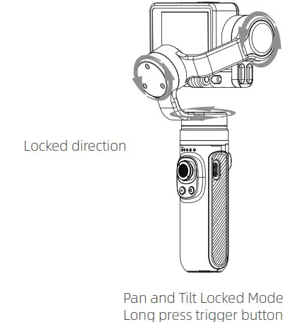 INKEE Falcon Handheld Action Camera Gimbal Stablizer- Lock Mode