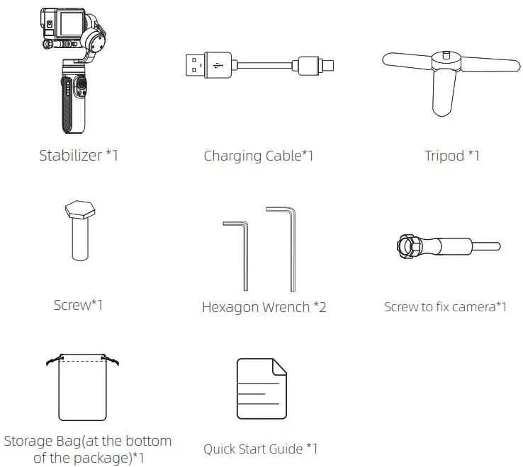 INKEE Falcon Handheld Action Camera Gimbal Stablizer- Product