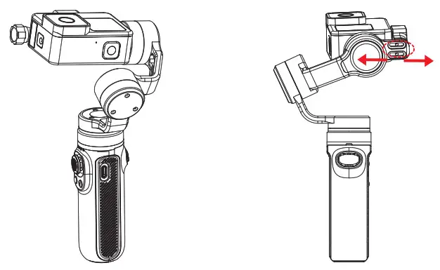 INKEE Falcon Handheld Action Camera Gimbal Stablizer- Rear Balance