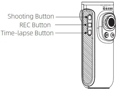 INKEE Falcon Handheld Action Camera Gimbal Stablizer- Shutter Button