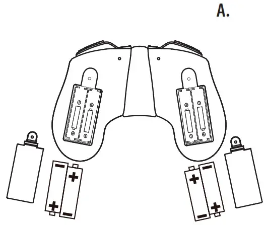 AMAX ASC 2500 Premium HD Video Drone - REMOTE CONTROL BATTERY INSTALLATION