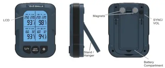 SNS GRILLS SNS-500 Extended Range Wireless Food Thermometer - Wireless Food