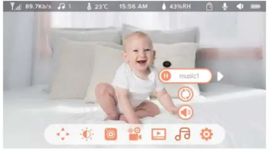 Hangzhou Meari Technology Baby 1M Baby Monitor - play music
