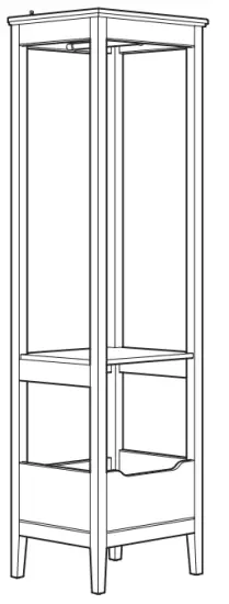 IKEA IDANAS Open Wardrobe Dark Brown Stained 59 211cm