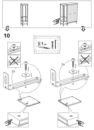 IKEA IDANAS Open Wardrobe Dark Brown Stained 59 211cm - fig11