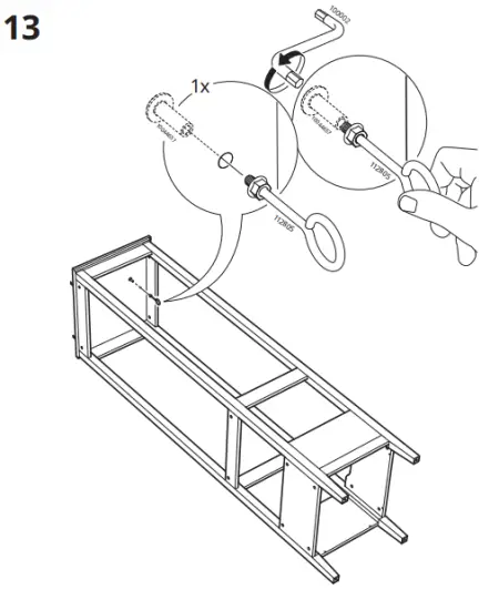 IKEA IDANAS Open Wardrobe Dark Brown Stained 59 211cm - fig14