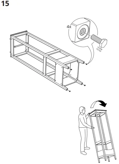 IKEA IDANAS Open Wardrobe Dark Brown Stained 59 211cm - fig16