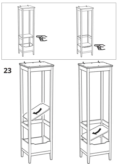 IKEA IDANAS Open Wardrobe Dark Brown Stained 59 211cm - fig23