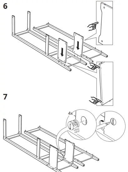 IKEA IDANAS Open Wardrobe Dark Brown Stained 59 211cm - fig9