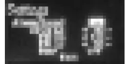 a close up of text on a tile floor