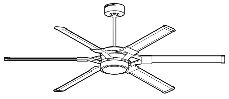 MONTE CARLO 6LFR62 32 Inch 6 Blade Ceiling Fan with Light Kit - Cover