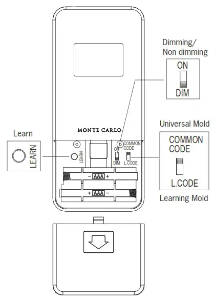 MONTE CARLO 6LFR62 32 Inch 6 Blade Ceiling Fan with Light Kit - Dimming Non Dimming Setting