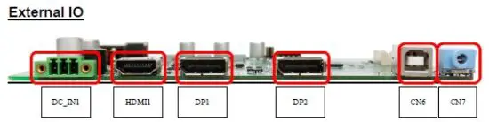 EMERSON GFK 3071C RXI Industrial Monitor - Connectors