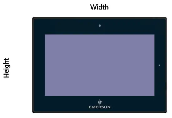 EMERSON GFK 3071C RXI Industrial Monitor - Panel Cutout Dimensions