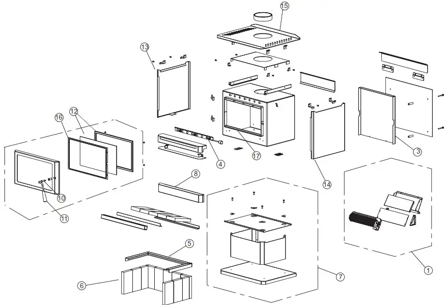 REGENCY F180B 1 Renmark Freestanding Wood Fire -PARTS LIST 2 - Copy