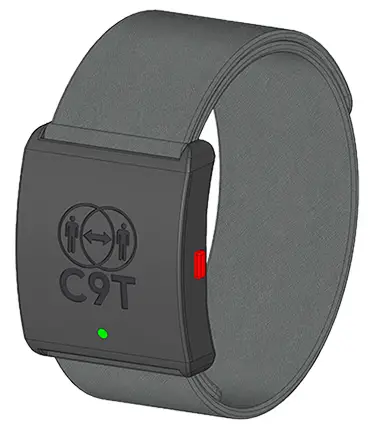 trakitall C9T Bluetooth Social Distancing and Temperature Monitoring