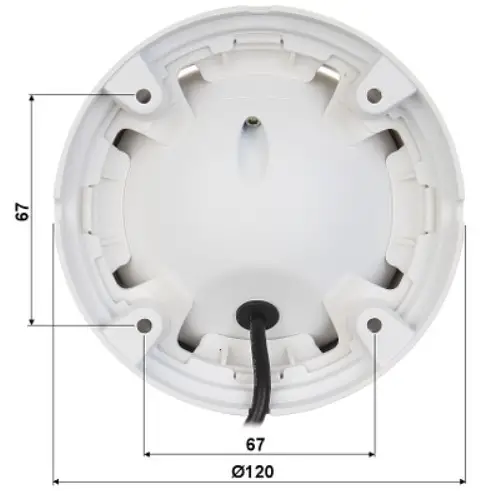 DELTA APTI H52V3 2812W AHDHD CVIHD TVIPAL Vandalproof Camera - Mounting side view