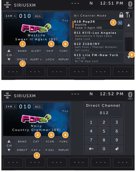 Glosys XSG4 In-Vehicle Infotainment System - channel