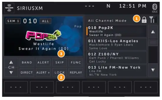 Glosys XSG4 In-Vehicle Infotainment System - channel looking