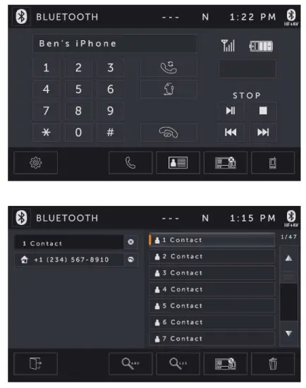 Glosys XSG4 In-Vehicle Infotainment System - phonebook dialing