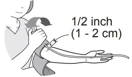 OMRON CFX-WR17 Easy Wrap ComFit Cuff - bottom edge