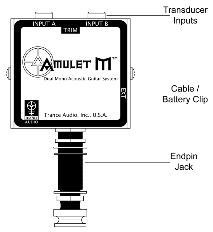 TRANCE AUDIO AMULET M Dual Mono Acoustic Guitar System - fig