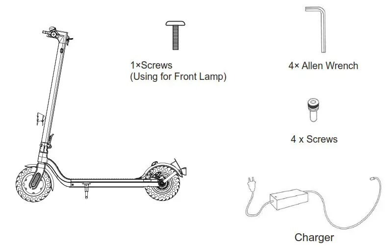 HIBOY Nex3 Electric Scooter 8 5 Inch Solid Tires - Package Contents
