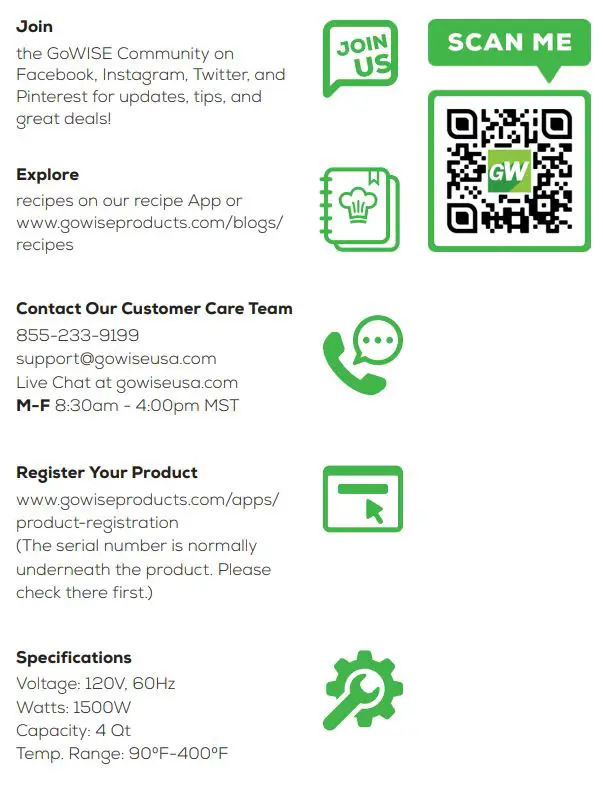 GoWise GW22953 ELECTRIC AIR FRYER User Manual - THANK YOU FOR YOUR PURCHASE