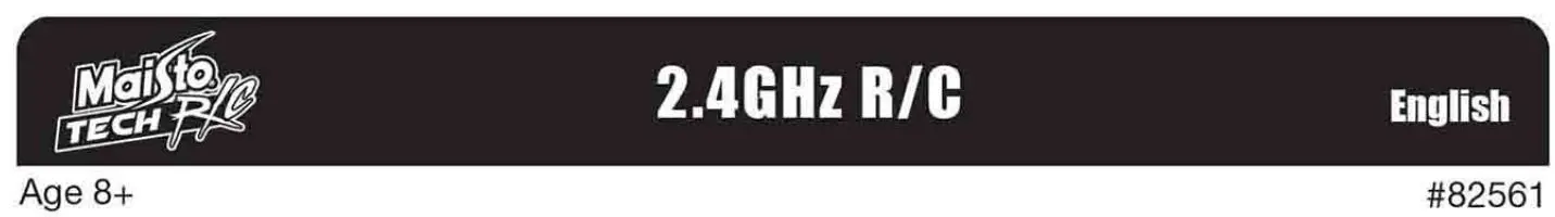 Maisto 82561 Radio Control Vehicles Instruction Manual