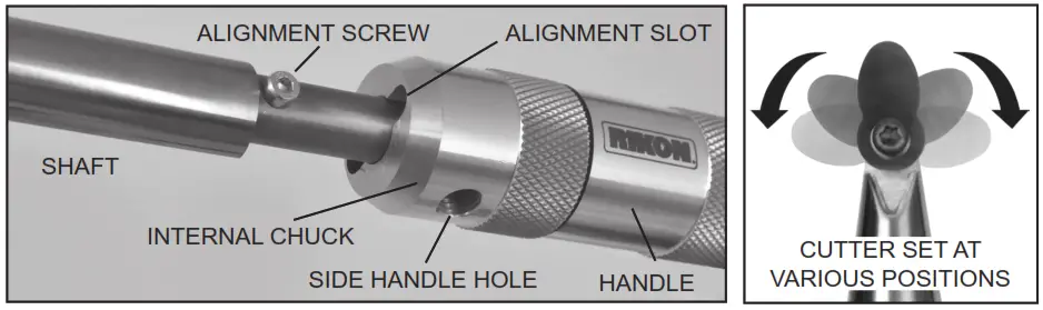 RIKON 70 800 4 Piece Woodturning System with Carbide Insert Cutters - Carbide Insert Cutters1