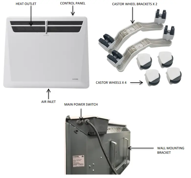 Goldair GPPH710 Electronic Inverter Panel with WiFi - fig1