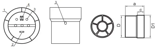 EUROPLAST EE125TA Bathroom Extractor Fan - figure 1