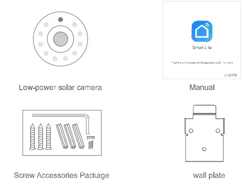 Shenzhen Golden Vision Technology Development G4 Solar Camera - packing list