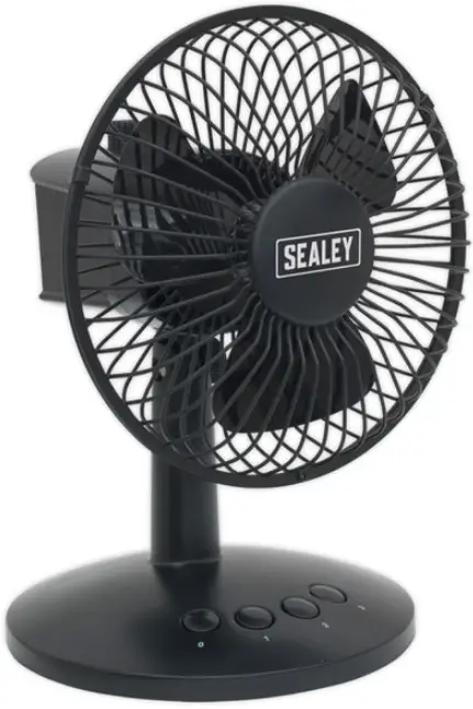 SEALEY SFF6USB.V2 6-Inch Oscillating USB Desk Fan
