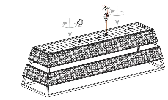 QUOIZEL-QLC5585EK-Lowenthal-4-Light-Earth-Black-Linear-Chandelier-with-Rattan-fig-4