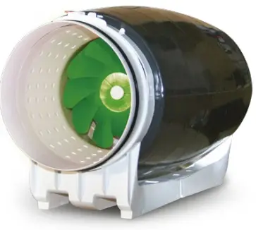 HAVACO ICMsilent-100-125-290M Diagonal in Line Duct Fans-fig1