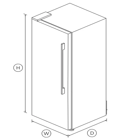 FISHER -PAYKEL-E450LXFD1 63-5cm-Freestanding-Refrigerator-FIG1