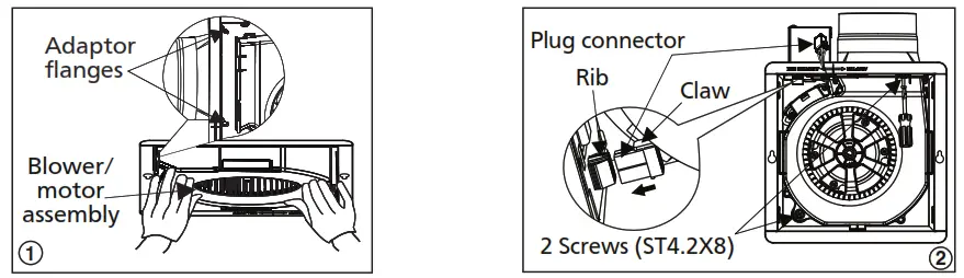 Panasonic RG-M79A Pick A Flow Ventilating Fan - Plug connector
