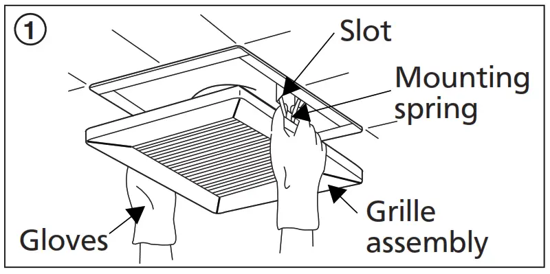 Panasonic RG-M79A Pick A Flow Ventilating Fan - Remove grille