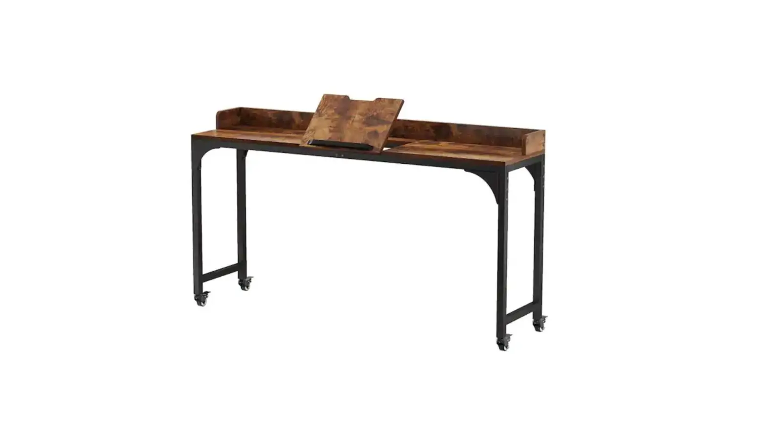 Tribesigns Tjhd-qp-0127 Cassey 70.86 Inch Rectangular Rustic Brown Wood And Metal Writing Desk Overbed Table Instruction Manual