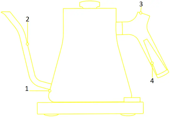 FELLOW Stagg EKG Electric Pour-Over Kettle D-01A