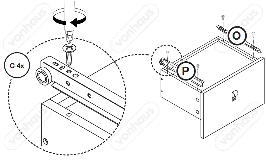 VonHaus 3000214 Herringbone Bedside Table fig 10