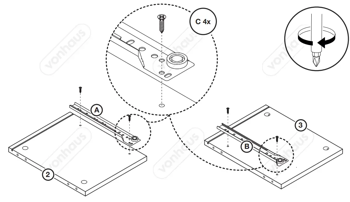 VonHaus 3000214 Herringbone Bedside Table fig 2